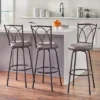 Set Of 3 Delta Adjustable Height Stool Black/Gray - Buylateral