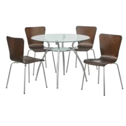 5pc Itza Round Glass Top And Chrome Base Dining Set - Buylateral 18 5pc Itza Round Glass Top And Chrome Base Dining Set - Buylateral -Buylateral Home Cheap Store GUEST 03adf354 b5e1 471c bef4 97c18b884946
