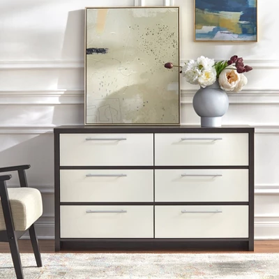 6 Drawer Chest White Espresso - Buylateral 1 6 Drawer Chest White Espresso - Buylateral