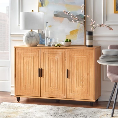 Messina 3 Door Buffet Natural Pine - Buylateral 1 Messina 3 Door Buffet Natural Pine - Buylateral