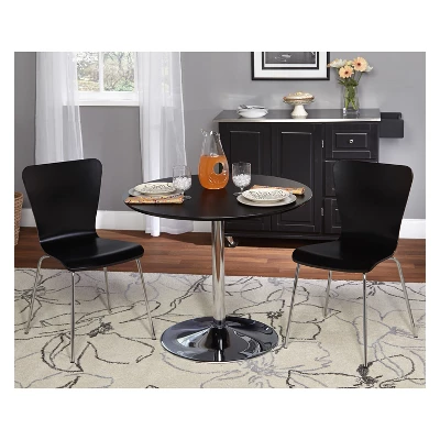 3pc Hillboro Dining Set Black - Buylateral 1 3pc Hillboro Dining Set Black - Buylateral
