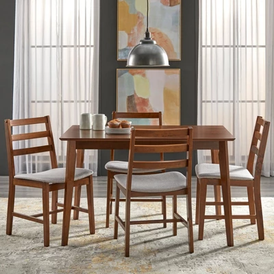 5pc Charlie Dining Set Walnut - Buylateral 1 5pc Charlie Dining Set Walnut - Buylateral