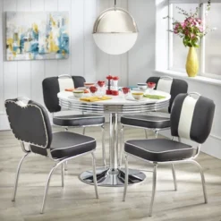 Raleigh Retro Dining Table White - Buylateral -Buylateral Home Cheap Store GUEST 1e32413f c033 4db1 a350 0c104fd8fb3f