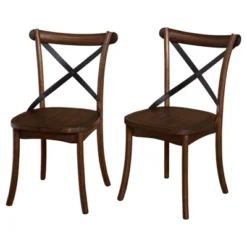 Set Of 2 Constance Cross Back Dining Chairs - Buylateral -Buylateral Home Cheap Store GUEST 206f5c3b ce3d 4496 b5c6 29fae46b2e67