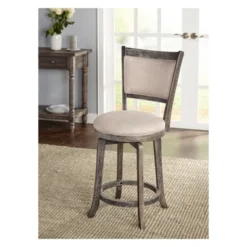 French Country Swivel Counter Height Barstool - Buylateral