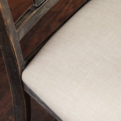 Set Of 2 Burntwood Dining Chair Wood/Gray - TMS 2 Set Of 2 Burntwood Dining Chair Wood/Gray - TMS - Image 2