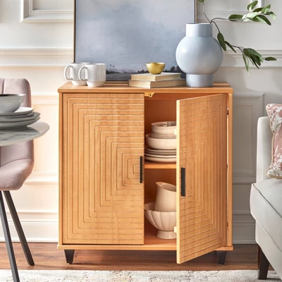 Messina 2 Door Cabinet Natural Pine - Buylateral 2 Messina 2 Door Cabinet Natural Pine - Buylateral - Image 2