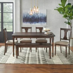 6pc Burntwood Dining Set With Bench - Buylateral 19 6pc Burntwood Dining Set With Bench - Buylateral -Buylateral Home Cheap Store GUEST 2b1efc81 4126 4d86 96cf 6fb78f237557