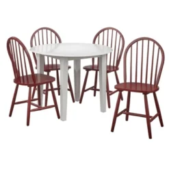 5pc Chadwick Drop Leaf Dining Set With 4 Windsor Chairs - Buylateral -Buylateral Home Cheap Store GUEST 387845f6 71fc 42b6 8e29 a4f576beaed0