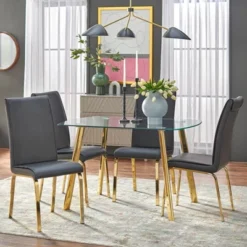 Uptown Dining Table Glass/Gold Metal - Buylateral 5 Uptown Dining Table Glass/Gold Metal - Buylateral -Buylateral Home Cheap Store GUEST 3ac55a59 8d81 4347 9ca6 ef184b7d353a