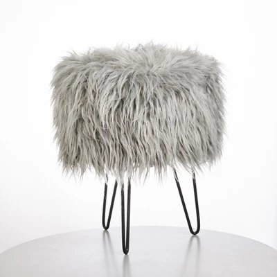Patrice Faux Fur Stool - Buylateral 3 Patrice Faux Fur Stool - Buylateral - Image 3