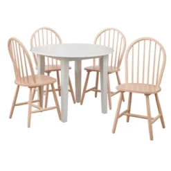 5pc Chadwick Drop Leaf Dining Set With 4 Windsor Chairs - Buylateral -Buylateral Home Cheap Store GUEST 3ca3ad3c 0351 4d92 b565 ce344ad3c6cd