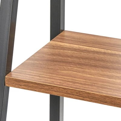 3pc Denton Ladder Desk And Shelf Walnut/Black - Buylateral 6 3pc Denton Ladder Desk And Shelf Walnut/Black - Buylateral - Image 6