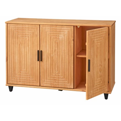 Messina 3 Door Buffet Natural Pine - Buylateral 3 Messina 3 Door Buffet Natural Pine - Buylateral - Image 3