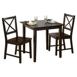 3pc Cross Back Dining Set - Buylateral -Buylateral Home Cheap Store GUEST 49bc180e 35d1 4e08 bc80 fe0c29316647