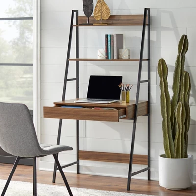 Denton Ladder Desk Walnut/Black - Buylateral 2 Denton Ladder Desk Walnut/Black - Buylateral - Image 2
