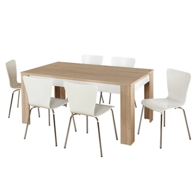 Mandy Dining Set Natural/White - Buylateral 6 Mandy Dining Set Natural/White - Buylateral - Image 6