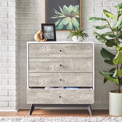 Crislana 4 Drawer Chest White/Weathered Gray - Buylateral 2 Crislana 4 Drawer Chest White/Weathered Gray - Buylateral - Image 2