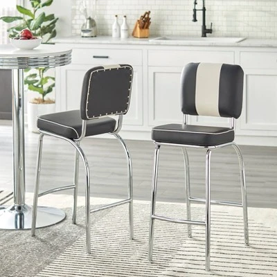 Set Of 2 30" Raleigh Retro Counter Height Barstools - Buylateral 1 Set Of 2 30" Raleigh Retro Counter Height Barstools - Buylateral