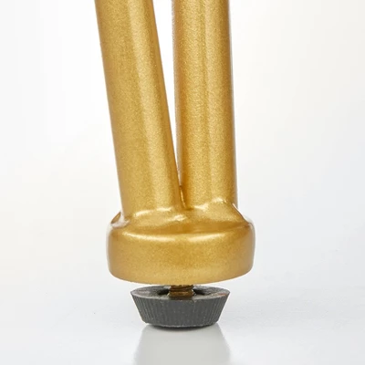 Set Of 2 30" Mazzini Faux Leather And Metal Counter Height Barstools White/Gold - Buylateral 4 Set Of 2 30" Mazzini Faux Leather And Metal Counter Height Barstools White/Gold - Buylateral - Image 4