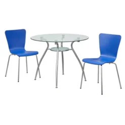 3pc Itza Round Glass Top And Chrome Base Dining Set - Buylateral 17 3pc Itza Round Glass Top And Chrome Base Dining Set - Buylateral -Buylateral Home Cheap Store GUEST 57372964 9b64 4c02 9c23 be406793a325