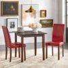 3pc Newark Parson Dining Set Walnut/Red - Buylateral