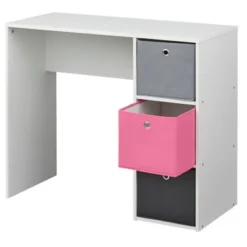 Student Writing Desk With 3 Fabric Bins - Buylateral -Buylateral Home Cheap Store GUEST 587356ac 4f68 4869 882b 579e7b396044