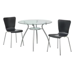 3pc Itza Round Glass Top And Chrome Base Dining Set - Buylateral 16 3pc Itza Round Glass Top And Chrome Base Dining Set - Buylateral -Buylateral Home Cheap Store GUEST 58c5995a 03c6 466d a83c c18c5f3d4499