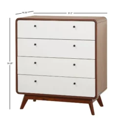 Cassie Mid-Century Modern 4 Drawer Chest Walnut/White - Buylateral 9 Cassie Mid-Century Modern 4 Drawer Chest Walnut/White - Buylateral -Buylateral Home Cheap Store GUEST 5a767ced 813b 4f0b a231 2a9607332d1d