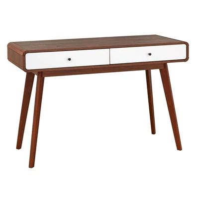Cassie Writing Desk White/Walnut - Buylateral 4 Cassie Writing Desk White/Walnut - Buylateral - Image 4