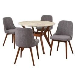 5pc Saville Dining Set Gray - Buylateral -Buylateral Home Cheap Store GUEST 6142dde3 926b 4fd9 ab47 a4451177b684