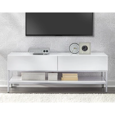 Lewis TV Stand For TVs Up To 60" White - Buylateral 1 Lewis TV Stand For TVs Up To 60" White - Buylateral
