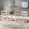 3pc Ladder Back Drop Leaf Dining Set Wood/White - Buylateral
