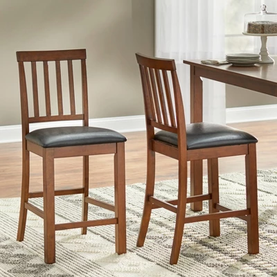 Set Of 2 24" Georgetown Counter Height Barstools Espresso - Buylateral 1 Set Of 2 24" Georgetown Counter Height Barstools Espresso - Buylateral