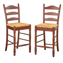 Set Of 2 24" Ladder Back Counter Height Barstools - Buylateral 8 Set Of 2 24" Ladder Back Counter Height Barstools - Buylateral -Buylateral Home Cheap Store GUEST 7152bc7c e2b5 4954 86ef 94d2504b0677