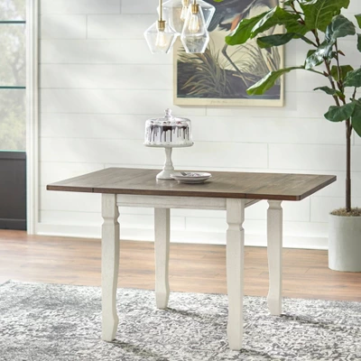 Maryland Drop Leaf Dining Table Walnut/White - Buylateral 1 Maryland Drop Leaf Dining Table Walnut/White - Buylateral