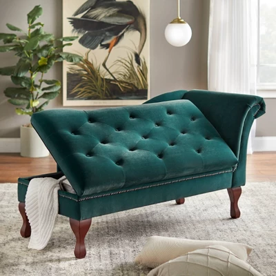 Storage Chaise Emerald Green - Buylateral 2 Storage Chaise Emerald Green - Buylateral - Image 2