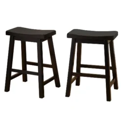 Set Of 2 24" Belfast Saddle Stools - Buylateral -Buylateral Home Cheap Store GUEST 81677fd6 254b 42d4 8b5d 96dd4be554e2