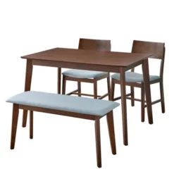 4pc Celeste Dining Set With Bench - Buylateral -Buylateral Home Cheap Store GUEST 81a11c2e 8b54 495c 8cfd b30e1085ccf0