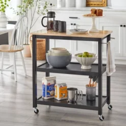 Mylah Kitchen 2-Tier Rolling Cart - Buylateral