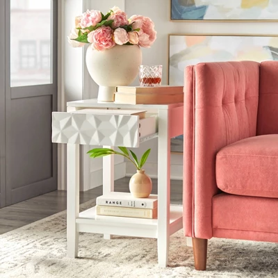 Marquise Modern End Table White - Buylateral 2 Marquise Modern End Table White - Buylateral - Image 2