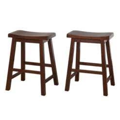 Set Of 2 24" Belfast Saddle Stools - Buylateral -Buylateral Home Cheap Store GUEST 846f2fb6 22e9 4443 88c0 c2dc5db6087c