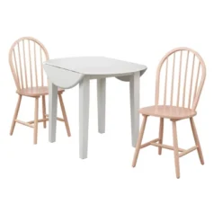 3pc Chadwick Drop Leaf Dining Set With 2 Windsor Chairs - Buylateral -Buylateral Home Cheap Store GUEST 889b86f1 cdb7 49f6 b278 2615d295dad5