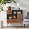 Vintage Living Cabinet Black/Walnut - Buylateral