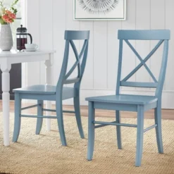 Set Of 2 Albury Cross Back Dining Chairs - Buylateral -Buylateral Home Cheap Store GUEST 8c1bbb2a 7b23 47c7 bf92 72f5e680f00d