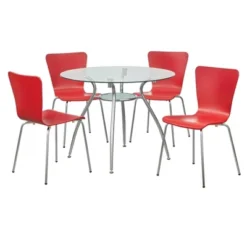 5pc Itza Round Glass Top And Chrome Base Dining Set - Buylateral 19 5pc Itza Round Glass Top And Chrome Base Dining Set - Buylateral -Buylateral Home Cheap Store GUEST 9152bc3e 6869 4ca9 8913 90a00b0d2b0a