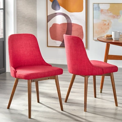 Set Of 2 Saville Dining Chairs Red - Buylateral 1 Set Of 2 Saville Dining Chairs Red - Buylateral