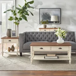 Liza Sofa Table White/Walnut - Buylateral -Buylateral Home Cheap Store GUEST 9732ecbd 2907 4df3 a687 50129e9e9d18