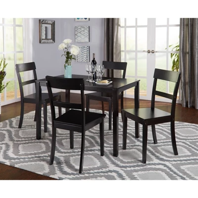 5pc Beverly Dining Set Black - Buylateral 1 5pc Beverly Dining Set Black - Buylateral