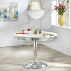 Raleigh Retro Dining Table White - Buylateral